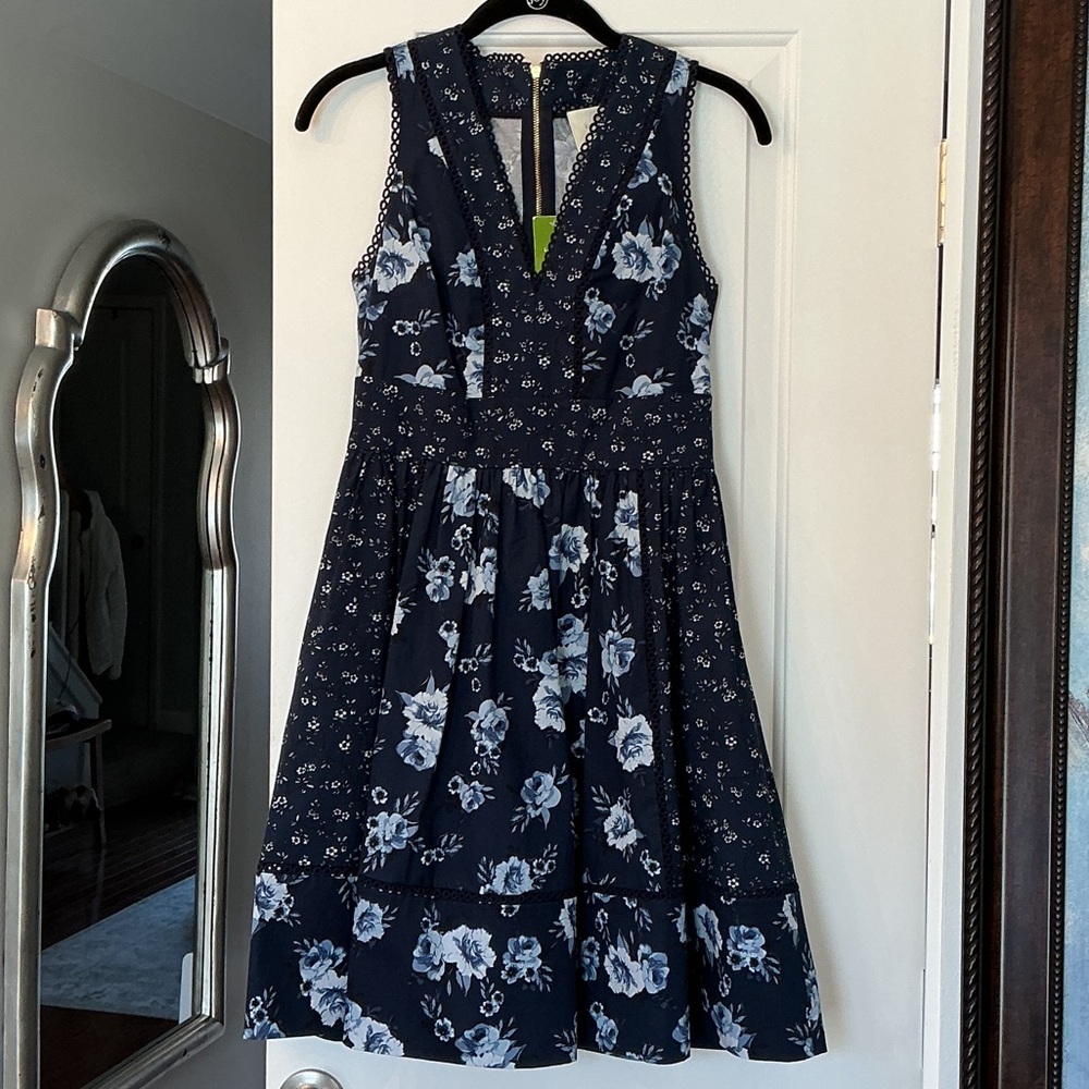 🆕Kate Spade Prairie Rose Navy Floral Dress